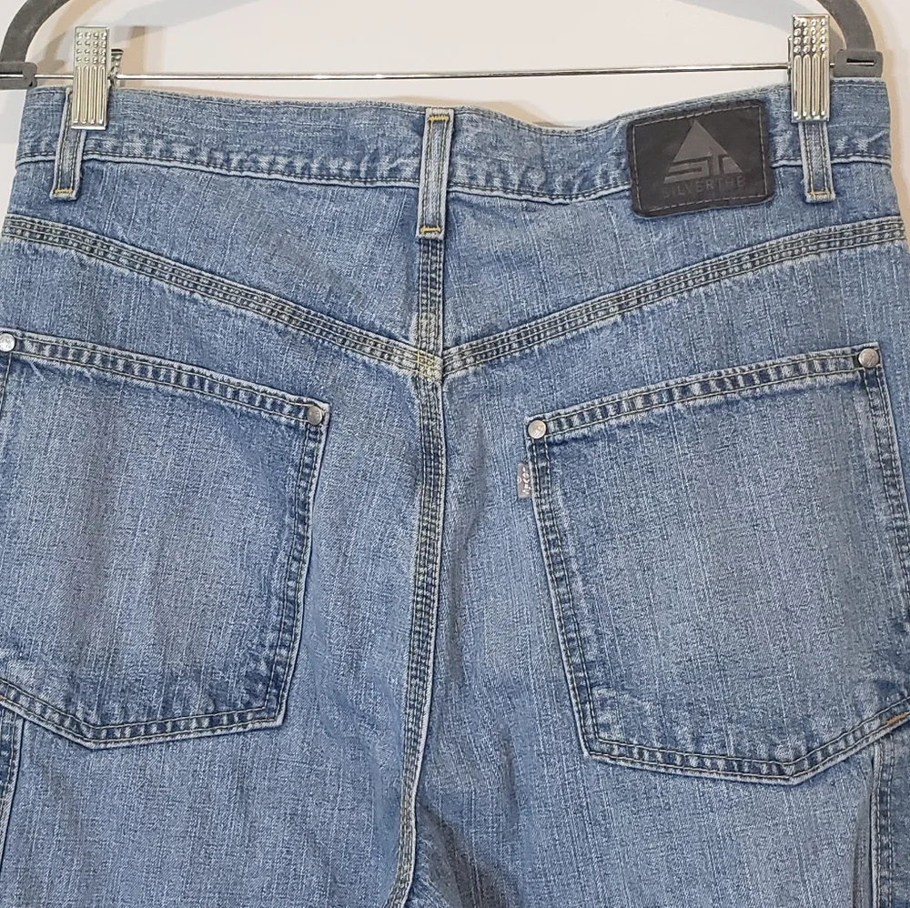 Levi's Vintage Silvertab Carpenter Jeans Y2K Size 32 X 29 100% Cotton Lightwash